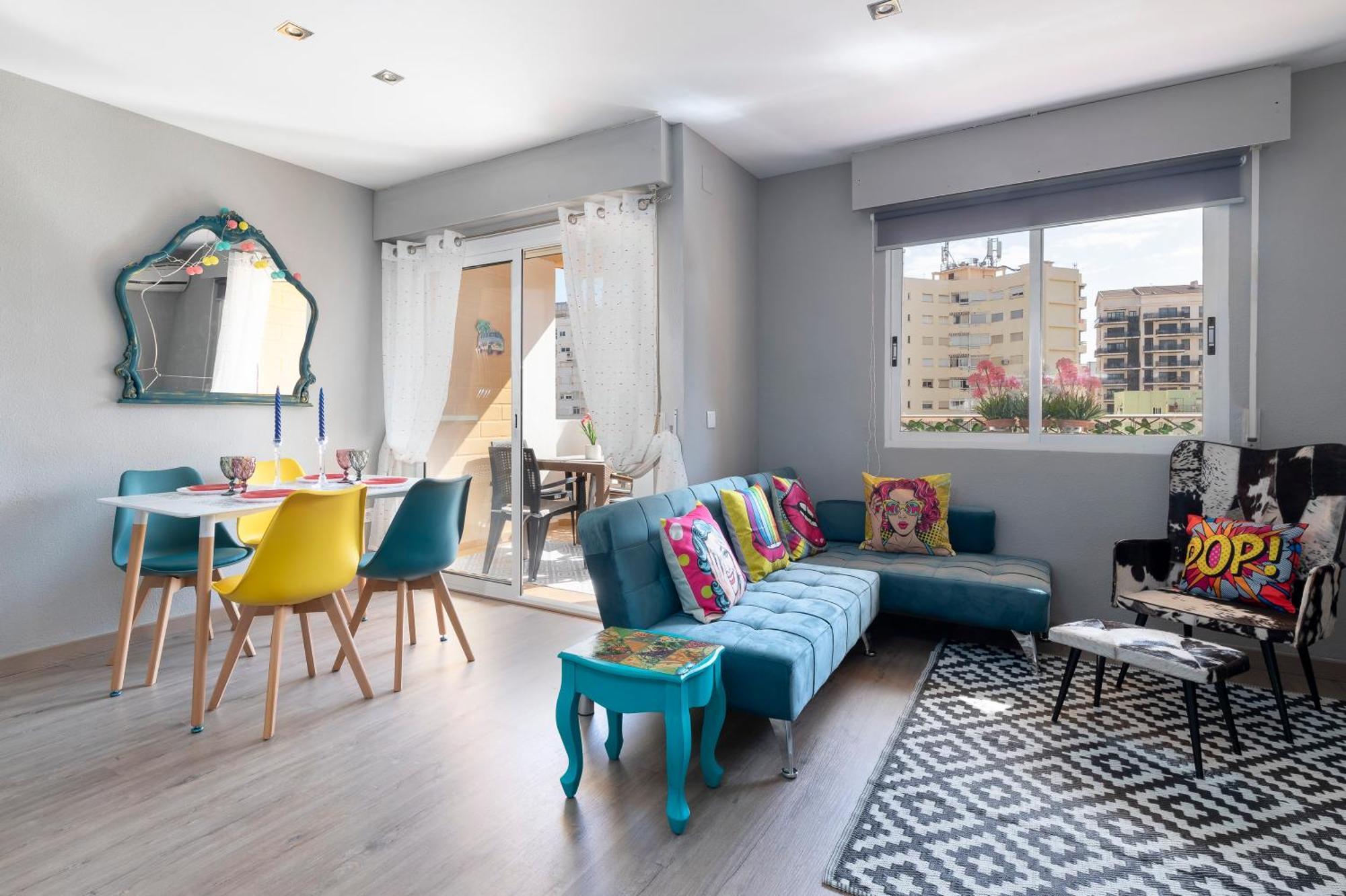Retro Apartamento Divino Con Piscina Y Playa Familias Parejas Playa de Gandia 外观 照片