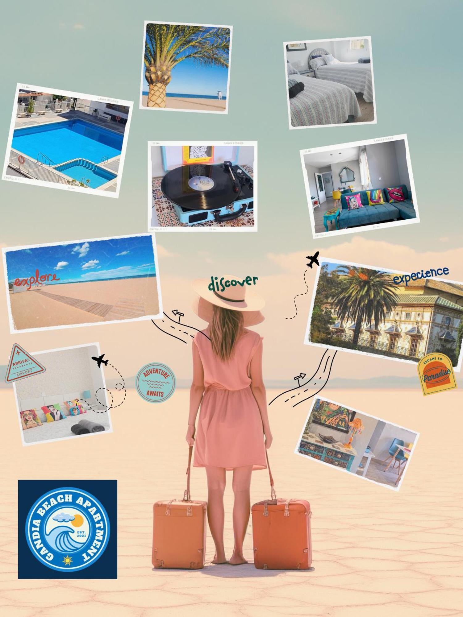 Retro Apartamento Divino Con Piscina Y Playa Familias Parejas Playa de Gandia 外观 照片